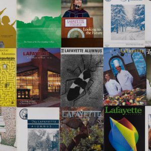 Collage of different Lafayette magazine covers