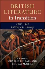 Cover of the book British Literature in Transition, 1920-1940, featuring artwork of people waiting on a bench